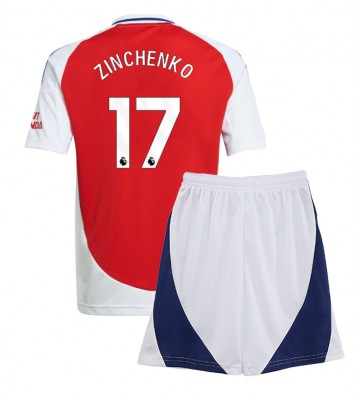 Arsenal Oleksandr Zinchenko #17 Hemmakläder Barn 2024-25 Kortärmad (+ Korta byxor)